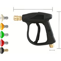 1Pcs Aluminium High Pressure Washer Gun 5Pcs Connectors Set Portable Fan Shaped Water Gun Car Cleaning Tool
