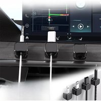 SEAMETAL 10Pcs Charging Cable Holder Self-Adhesive Magnetic Car Wire Organizers Smooth USB Cord Holder Universal for Car/Office