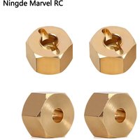 4 Pcs Brass Weighted Wheel Hex Hub 8/9/10MM For 1/10 Rc Crawler Vehicle Axial SCX10 90046 RR10 RGT 86100 MST UTB18 Parts