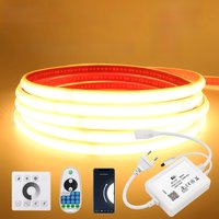 Tuya WIFI Bluetooth COB LED Strip Light 220V Dimmable 240LEDs/M Waterproof Outdoor Warm White Neon Light for Kitchen Room Garden
