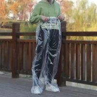 AliExpress NONE New Disposable Rain Pants Outdoor Travel Cycling Thickened Pack Foot Drift Waterproof Split Pant Tourism Clear Raincoat Rainsuit