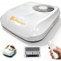 Foursun 12V 24V DC Klimatyzator Dachowy do Parkowania, 1800-2200W Wysoka Wydajność, Szybkie Chłodzenie, Niski Poziom Hałasu, Inwerterowy System Klimatyzacji, Podwójne Sterowanie i Wielopoziomowe