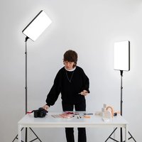 SH 24inch Led Panel Video Photography Flat Light Professional Studio Fill Light for Tiktok Youtube Photographic Lighting