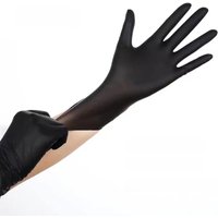 100PCS Disposable Black Nitrile Gloves Latex Free Waterproof Durable Suitable for Kitchen Food Processing Beauty SalonFamily