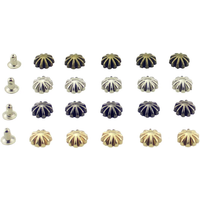 30pcs/bag of 9mm Pumpkin Daisy Rivets For Leather Punk Rock Spikes For Clothing Studs Handmade DIY Accessories