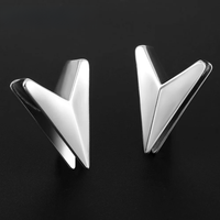 Twolobes 2PCS Spike V Saddle Hangers Gauges Plugs Tunnels for Stretched Lobe Ear Piercing Women Body Jewelry 316 Stainless Steel