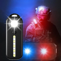 AliExpress NONE LED Red and Blue Shoulder Police Light with Clip USB Rechargeable Flashlights Warning Safety Torch Bike Warn LANTERN