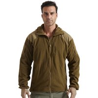 AliExpress NONE Plaid Fleece Hooded Tactical Jacket Men Autumn Winter Outdoor Warm Cycling Hiking Camping Coat Sweater Male Climbing Clothes
