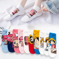 One Piece Anime Short Socks Cosplay Kawaii Tony Tony Chopper Luffy Summer Cotton Boat Socks Cute Cartoon Children Ankle Low Sock