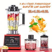 DWiusty 3-in-1 Elektrischer Mixer 9500W Hochleistungs-Großküchenmaschine für Eis, Smoothies und Säfte 3L + 1 5l + 0,5L Behälter