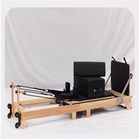 Mit Hochwertiger Gleitender Yoga-Korrekturstange, Hilft beim Training und Formung, Hölzernes Fitness-Pilates-Bett