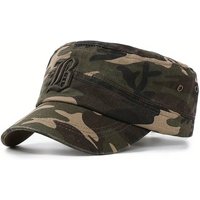 1pc Outdoor Flat Top Camouflage Baseball Cap, Men's Fashion Sun Hat