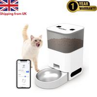 KITPLUS Automatic Cat Feeder, APP Control, Dog Feeder Automatic with Timer, Cat Food Dispenser, Locked Lid, Feeding&Recordi image 4