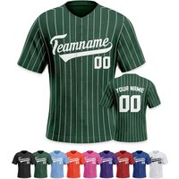 Men's Custom Baseball Jersey Solid Pinstripe Personalized Name Number Printing Fans Gift Baseball Team Shirt for Sportswear