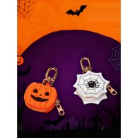 Halloween Coin Purse Key Chain 2025 New Money Pouch Cute Keychain Mini Pouch Wallet Little Pumpkin Wallet Halloween Gifts