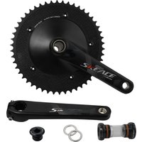 AliExpress SKEACE Break The Wind Hollowtech Crankset 49T Carbon Chainwheel 165mm Aluminum Alloy Fixed Gear Bike Crank For Track Bicycle