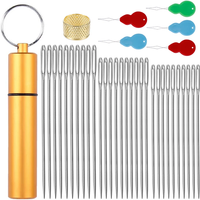 Sewing Embroidery Tool Large Eye Sewing Needles KitHome Supplies DIY Crafts Sewing Leather Needle Hand Round Head Blunt Pint