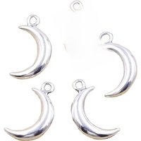 15pcs Charms Moon 18x10mm Antique Silver Color Pendants Making DIY Handmade Tibetan Finding Jewelry