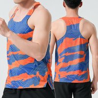 Men’s Running Vest Lightweight Breathable Sleeveless Quick Dry Sports Tank Top for Training Gym Marathon