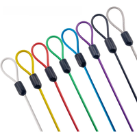 AliExpress 2mm Stainless Steel Wire Rope PVC Colored Coated Cable With Ring Safety Rope Fixing Hanging Sling Lanyard Bicycle Luggage Lock