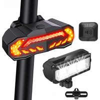 AliExpress Rockbye Smart Bike Rear Light with Turn Signal LED Tail Light Waterproof Rechargeable Bicycle Siren Bicycle Lighting Headlight