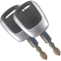 2PCS Ignition Start Key For Excavator R75VS 130-9 305-9 150VS 215VS 305VS Excavator Switch Key