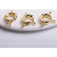 18K Gold Plated Sailor Clasps Connector For Necklace End Clasps Brass Metal Steering wheel clasps DIY Jewelry Making Accessory