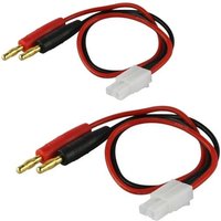 2 packs RC Cable Tamiya Charging Cable Connector to 4.0 4mm Banana Plug Balance Charge Cable 14awg 30cm 11.8in for RC Helicopter