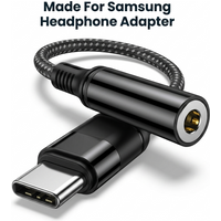 For Samsung Headphone Aux Adapter USB Type C to 3.5mm Adapter Audio Dongle for iPhone 17 16 Pro Max Galaxy S26 S25 S24 S23 Ultra