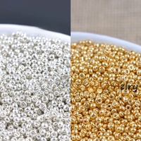 Gold and Silver Color 2mm 3mm 4mm Crystal Glass Spacer beads,Czech Seed Beads For Jewelry Handmade DIY BLUV03X