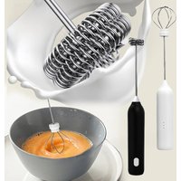 UPGRADED Electric Coffee Frother/MILK Whisk+Egg Beater MINI Food Blender USB Rechargeable Handheld Three Speeds Espresso Tools