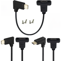 10Gbps Speed USB3.1 Type-C Female To Female Tape Fixing Screw Hole Charging Data Extension USB-C Cable