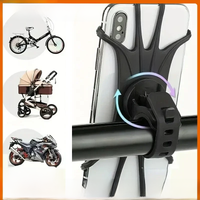 AliExpress NONE VIKEFON 360 Rotatable Mobile Phone Bicycle Motorcycle Bike Safe Bracket Silicone Support Silicone Pull Type For All Phone Stand