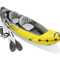 Double Kayaker INTEX 68307 Inflatable Dinghy Rafting Double Assault Boat Rafting Kayaker With Seat Outdoor Fishing Boat