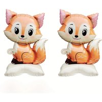 3D Stand Fox Foil Balloons Cute Decorations Jungle Animals Theme Birthday Party Decorations Kids Toys Baby Shower Supplies