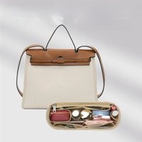 For Hermes Herbag 31 39 Handbag Insert Bag Felt Makeup Organizer Bag Inner Purse Portable Base Shaper