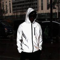AliExpress Thin shiny silver reflective jacket. Unisex cycling full-reflective hooded jacket coat, windproof for night running. S-5XL