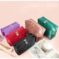 Velvet Cosmetic Lipstick Bag Travel Makeup Pouch Storage Bags Cosmetic Bag Organizer Case Women's Clutch Phone Purses