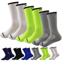 AliExpress smvp 3 Pairs Cycling Socks Man WinterSport Road Bicycle Sock Bike Racing Football Sock Mid Tube Breathable Mesh Letter Socks Running