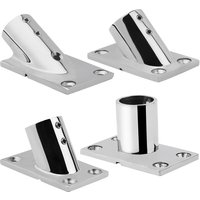 22mm Reusable Hardware 316 Stainless Steel Boat Tube Pipe Marine 30/45/60/90 Railing Handrail Pipe Rectangular Base Fitting