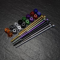AliExpress NONE Unionjack Folding bicycle TLINE PLINE HUB AXLE for Brompton Titanium hub pole 74/112mm front and rear