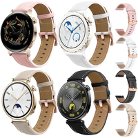 New18 20mm PU Leather Strap For Huawei Watch GT4/2/3/GT3 Pro 41 42 43mm Smart Watch Band Honor Magic 2 42mm Replacement Bracelet
