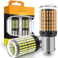 2PCS High Power Car LED Light 1156 3014 144SMD CanBus LED Bulbs BAU15S PY21W BAY15D 1157 7440 W21W W21/5W Front/Rear Signal Lamp