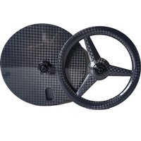 AliExpress xnbori Brompton Bike Carbon Disc Wheelset, 16in, 3-Spokes, Disc Brake Ready, High Performance Tri-spoke