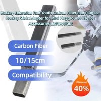 Hockey Extension Rod Youth Carbon Fiber End Plug Ice Hockey Stick Adapter for Mini Playground Use Ice Accessories Lightweight