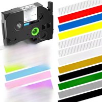1PK Compatible for Brother TZE Tape 231 241 251 S231 Ribbons 6/9/12/18/24mm Laminated Tape for Brother P-touch Label Printer