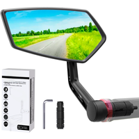 AliExpress Easydo EasyDo Bicycle Rear View Mirror Handlebar End Mountain Bike Durable Wide Range Back Sight Reflector Adjustable HD Convex Glass