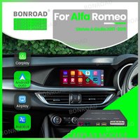 BONROAD Wireless CarPlay Android Auto Module For Alfa Romeo Stelvio Giulia 2017-2019 With Mirrorlink GPS Navigation Decoder