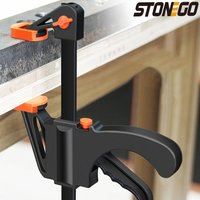 STONEGO 10,2 cm Holzbearbeitung Bar Clamp Gadget Werkzeug DIY Hand Speed Squeeze Quick Ratsche Release Clip Kit Holzbearbeitungswerkzeuge