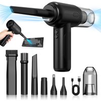 Portable Air Blower & Vacuum Cleaner 2 in 1 Compressed Air Duster 6000mAh Cordless Duster Blower for Keyboard Computer Cleaning